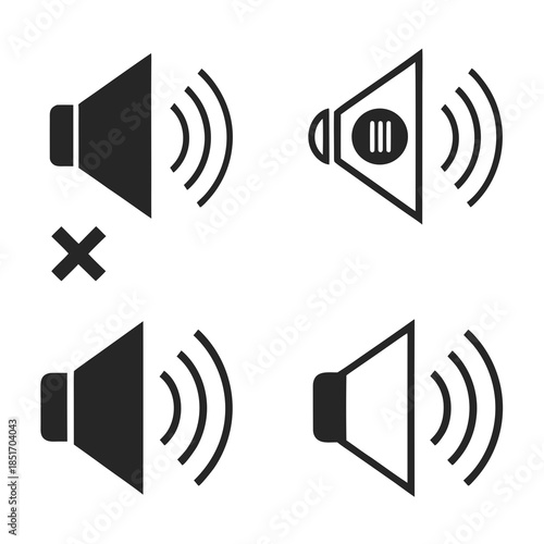 Volume control icons