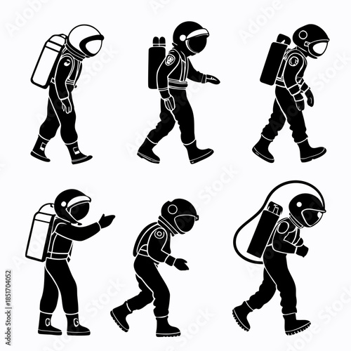 Astronaut silhouettes