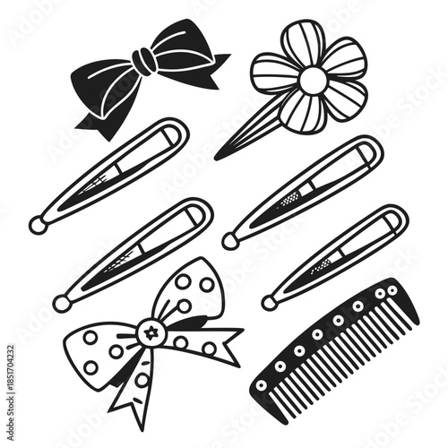 Hair accessories illustration