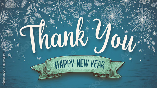 Thank you card,Christmas greeting card, 