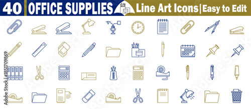 Moving thick line icons depicting transportation and relocation services. 