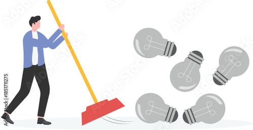 Clearing Old Ideas and Mental Clutter Concept
