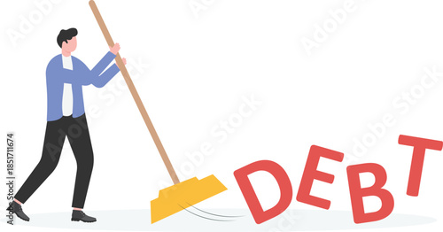 Financial Recovery and Removing Debt Text Concept

