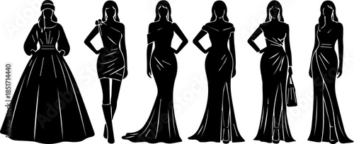  Silhouette pack of 6–8 glamorous holiday party outfits winter fashion wear
