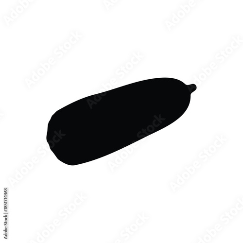 Luffa silhouette icon vector flat design.