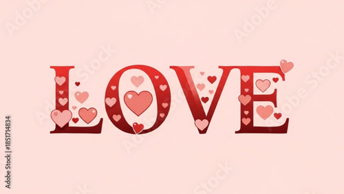 Romantic Love Heart Design Concept for Valentine's Day and Relationships