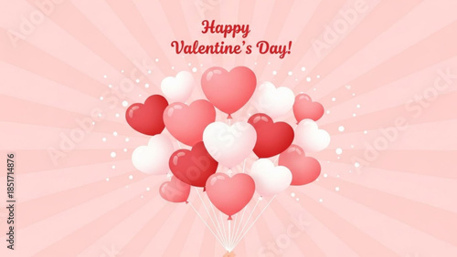 Valentine's Day Heart Balloons Celebration Romantic Gift Idea