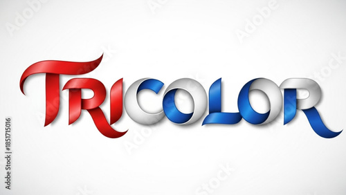Tricolor Logo Design Colorful Typography