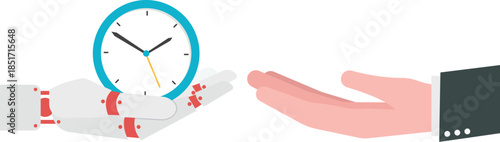  Time Management and Productivity Through AI Automation Illustration
