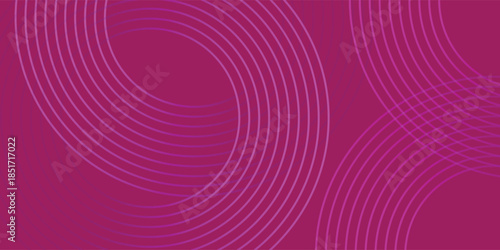 Deep Pink Geometric Flow Pattern Backdrop, Vector Illustration.