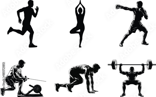 Bench Press Silhouette Weightlifting Gym Strength Vector
