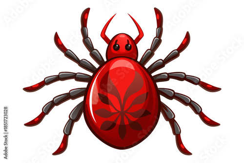 Realistic Tick Insect Illustration – Detailed Vector Parasite for Medical and Scientific Use