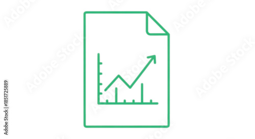Financial graph showing upward trend on document, representing growth and success.