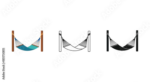 Multiple hammock designs shown in a repeating pattern a simple visual representation silhouette