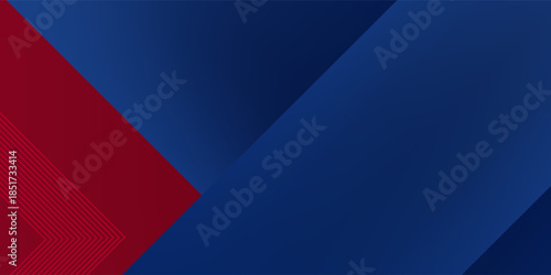 Abstract blue red banner geometric shapes background. Vector abstract graphic design banner pattern presentation background web template.