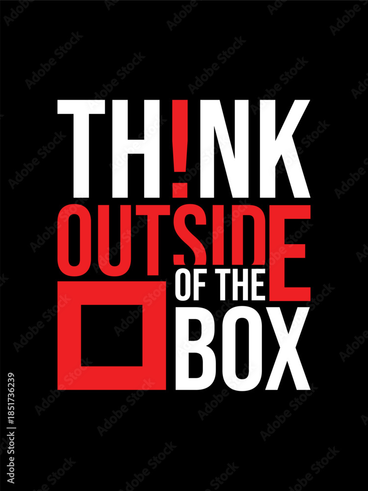 Obraz premium Bold Creative Thinking Typography Poster