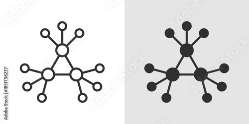 Blockchain data icon illustrating connected nodes or blocks with data symbols, representing decentralized data storage, secure information flow, and distributed networks in a clean, modern style.