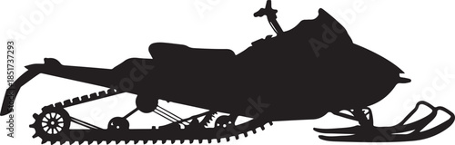 Snowmobile solid icon, World snow day concept, Motor sled sign. Vector black silhouette. with white background