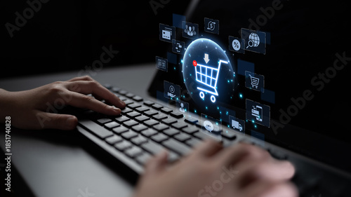 Canvastavla Concept of e-commerce and online shopping technology