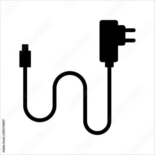 Charger adapter icon. Flash drive sign. USB charging. Mobile phone charger. USB phone charger clip image.