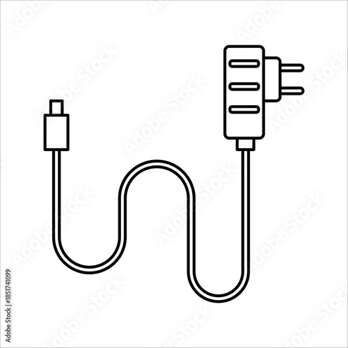 Charger adapter icon. Flash drive sign. USB charging. Mobile phone charger. USB phone charger clip image.