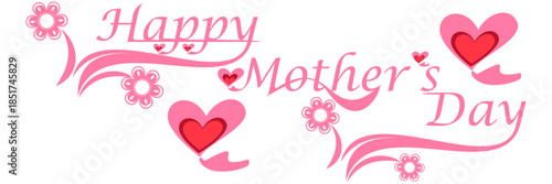 Illustrated text on Mother's Day background