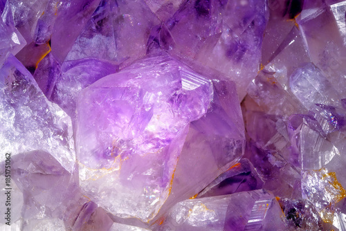 Purple amethyst crystal stone