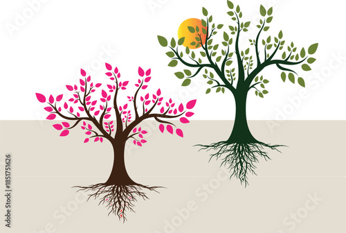 tree with colour leaf