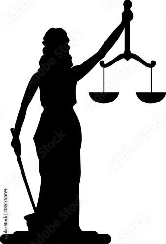 Unique design icon of justice Justice balance icon in black and white shows law and equity with transparent background Black balance scale icon representing justice and law on a white background