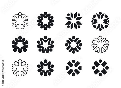 Inclusive Design Icons. Inclusive Design. Icon set. Set Logo of