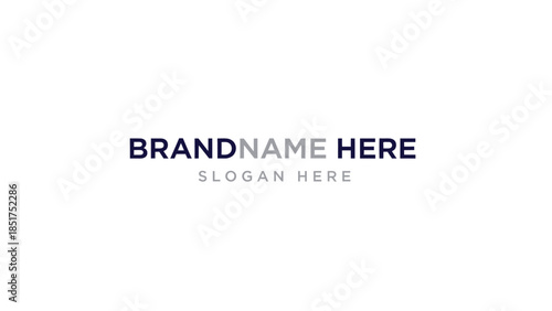 Brand Name Placeholder Text on White.
