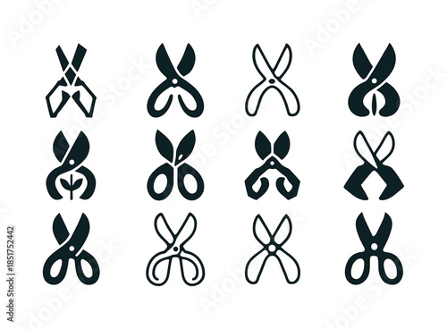 Decorative Gardening Logos. Using decorative gardening tools for