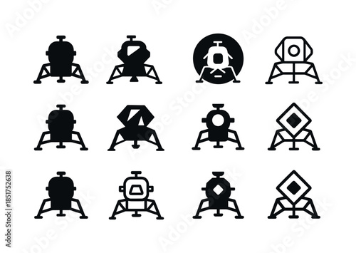 Space Exploration Logos. space exploration. Icon set. Set Logo o