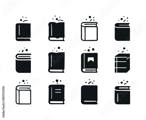 Dusty Tome Logos. dusty tome. Icon set. Set Logo of dusty tome: