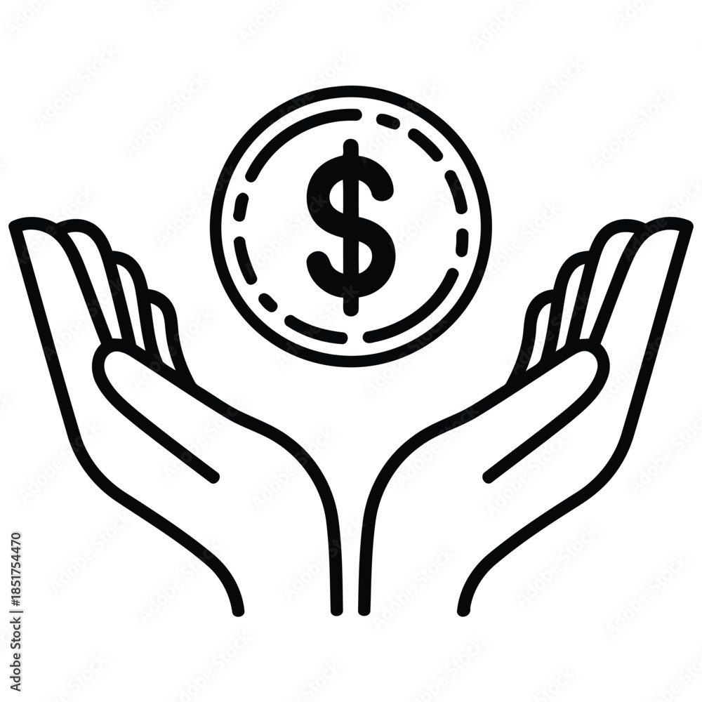 Obraz premium Financial security symbol investment wealth and savings vector illustration