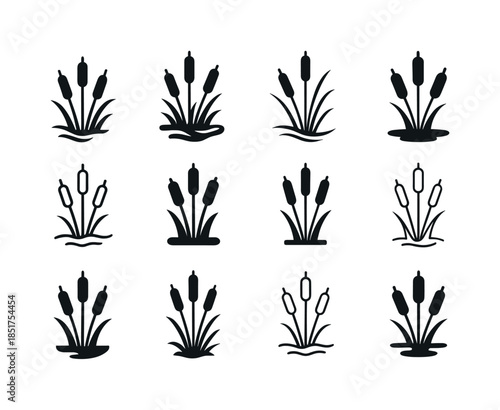 Wetland Icons Set. preserving wetlands. Icon set. Set Logo of pr