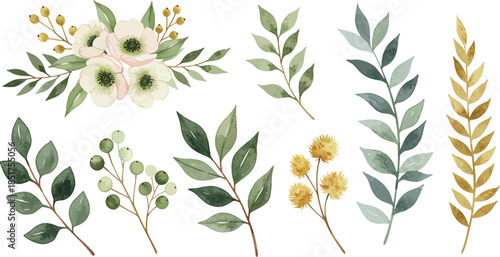 Watercolor valentine s day decorations and gifts in pastel pink hues