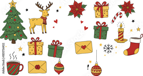 Whimsical illustration of fairies and mushrooms in a fantasy forest setting with pink and red hues