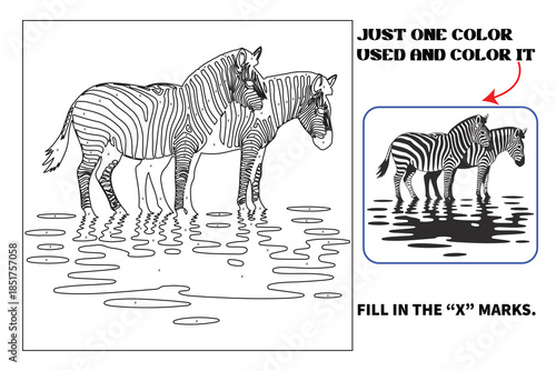 Animals Monochrome coloring pages for adults and teens with Amazon KDP book interior designs.