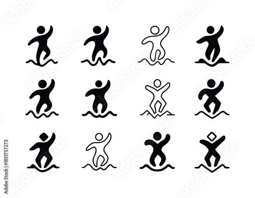 Dance Logo Variations. Dancing for TV shows and talent competiti