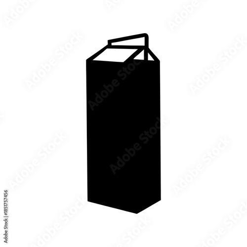 Black and white milk carton