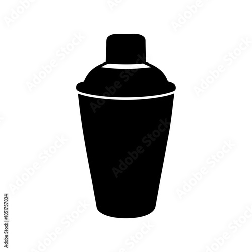 Black cocktail shaker