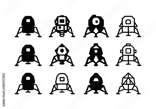 Space Exploration Logos. space exploration. Icon set. Set Logo o