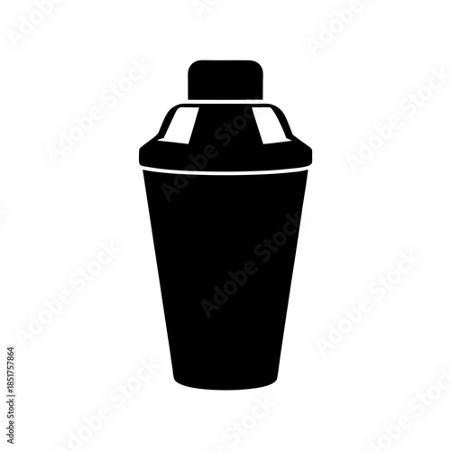 Black cocktail shaker