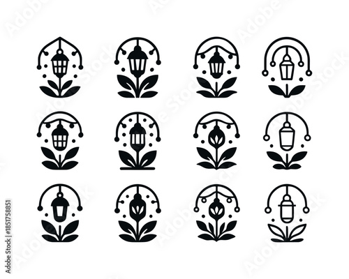 Fairy Light Garden Logos. Adding fairy lights around garden plan