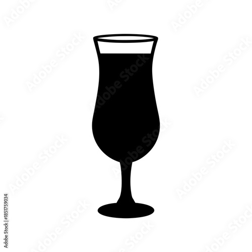 A classic wine glass