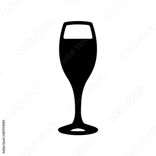 A single wine glass
