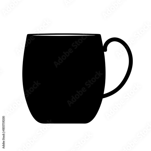 Simple black mug