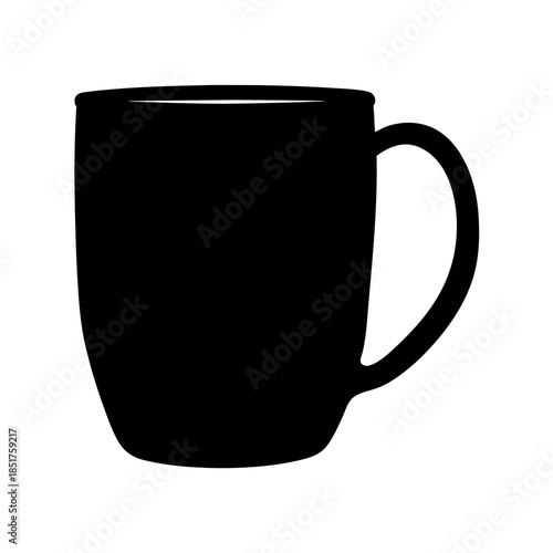 Simple black mug