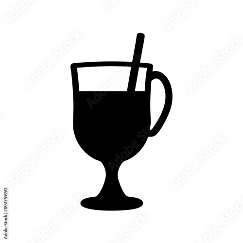 Elegant cocktail in a goblet